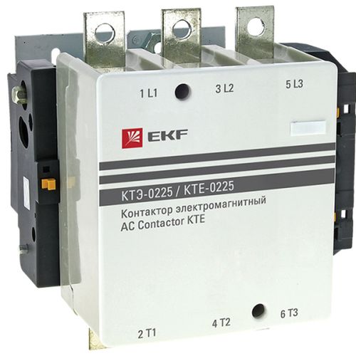 Контакторы электромагнитные EKF КТЭ-225 3NO 1NO, катушка управления 230-400В, рабочий ток 225А AC