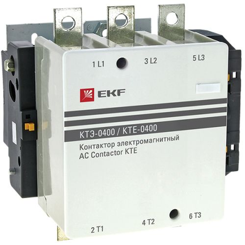 Контакторы электромагнитные EKF КТЭ-400 3NO 1NO, катушка управления 230-400В, рабочий ток 400А AC