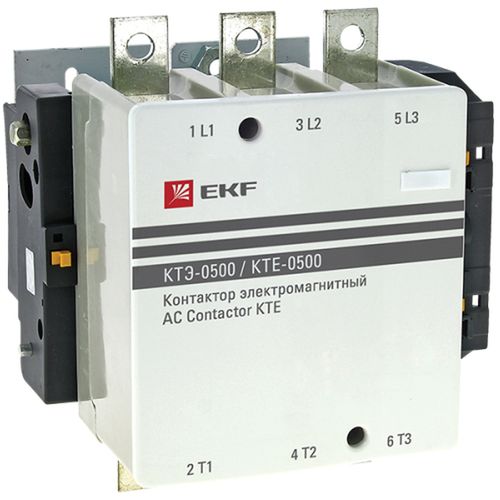 Контакторы электромагнитные EKF КТЭ-500 3NO 1NO, катушка управления 400В, рабочий ток 500А AC