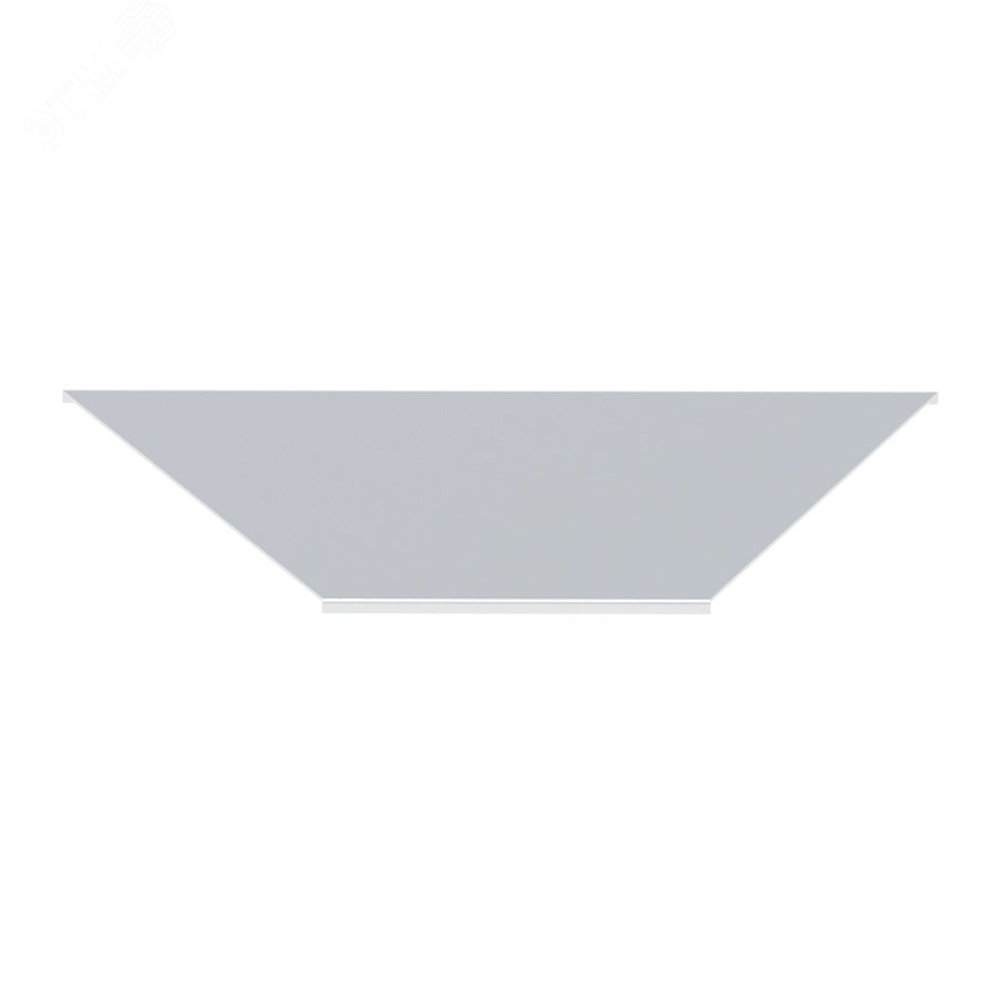 Крышка на угол горизонтальный EKF M-Line 800 мм 90° лестничный, усиелнный, толщина корпуса - 2 мм, корпус - оцинкованная сталь, цвет - серый