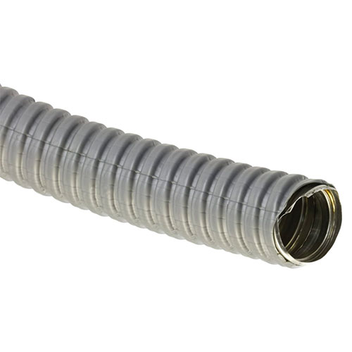 Металлорукава EKF Р3-ЦП 10-50 мм в мешках 20-50 м, изоляция – ПВХ, материал – оцинкованная сталь, IP65, цвет – серый