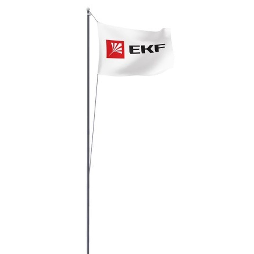 Мачта молниеприемная EKF ММСАС-Ф-6 PROxima L=6 м секционная активная, материал - алюминий, c флагом