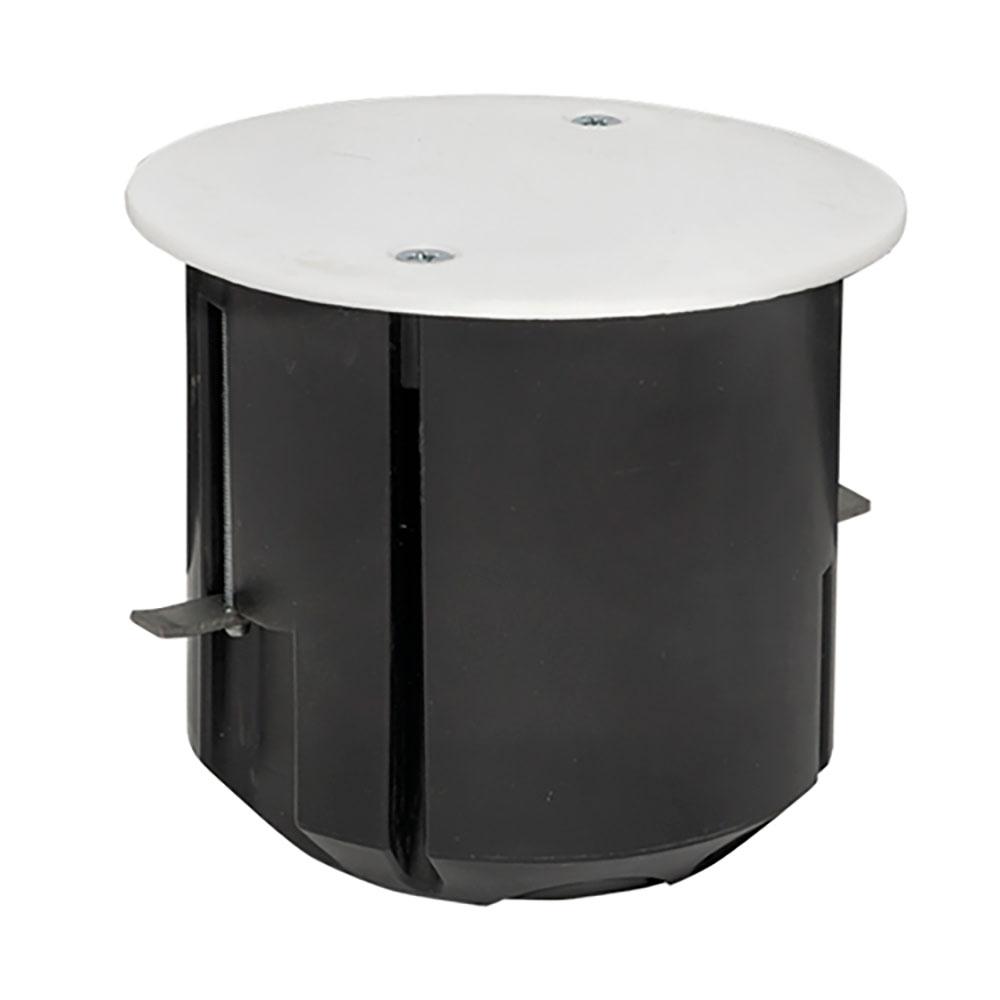 Коробка универсальная установочная EKF КМП-020-028 80х70 мм углубленная с крышкой и металлическими лапками, для полых стен, корпус – полипропилен/полистирол, IP42, цвет – черный