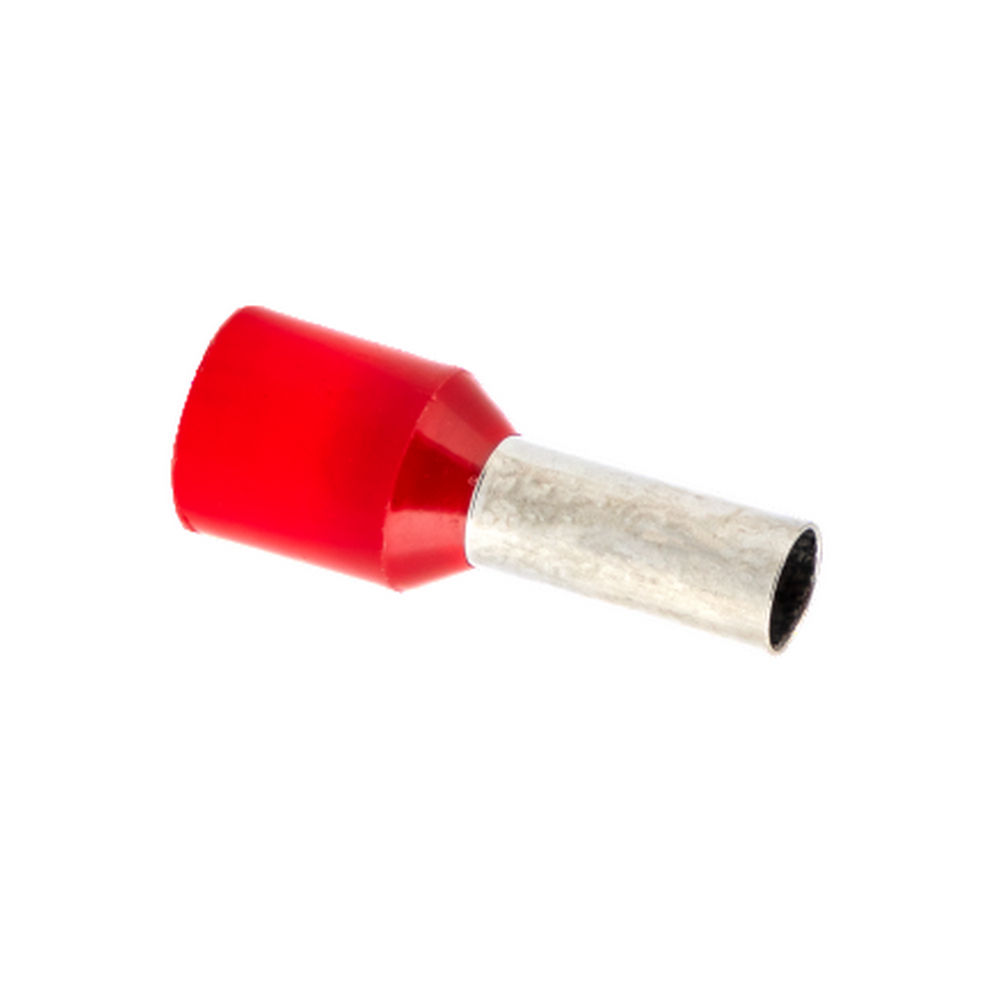 Наконечник штыревой EKF PROxima НШвИ втулочный изолированный, сечение проводника 10 мм2, длина втулки 12 мм, материал наконечника - медь луженая, цвет - красный, упаковка 50 шт