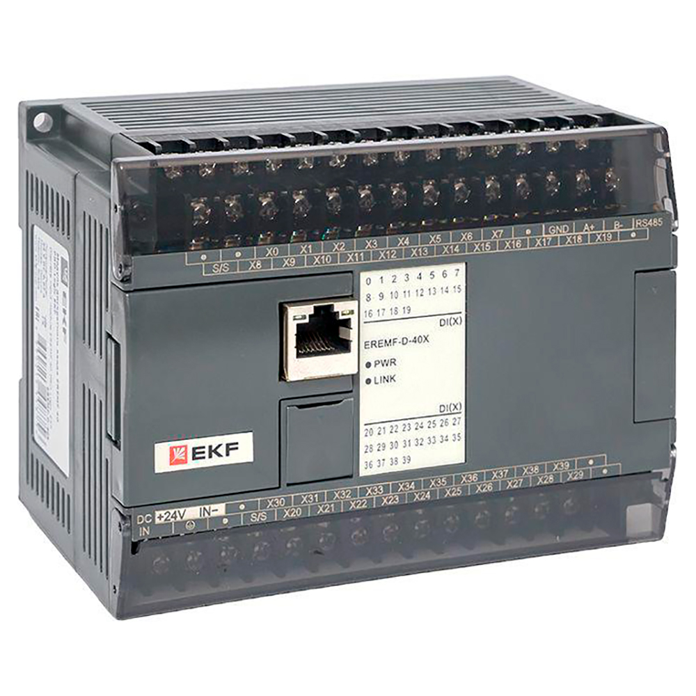 Модуль дискретного ввода EKF PRO-Logic EREMF 40 с интерфейсами RS-485 и Ethernet, на 40 цифровых входов, IP20