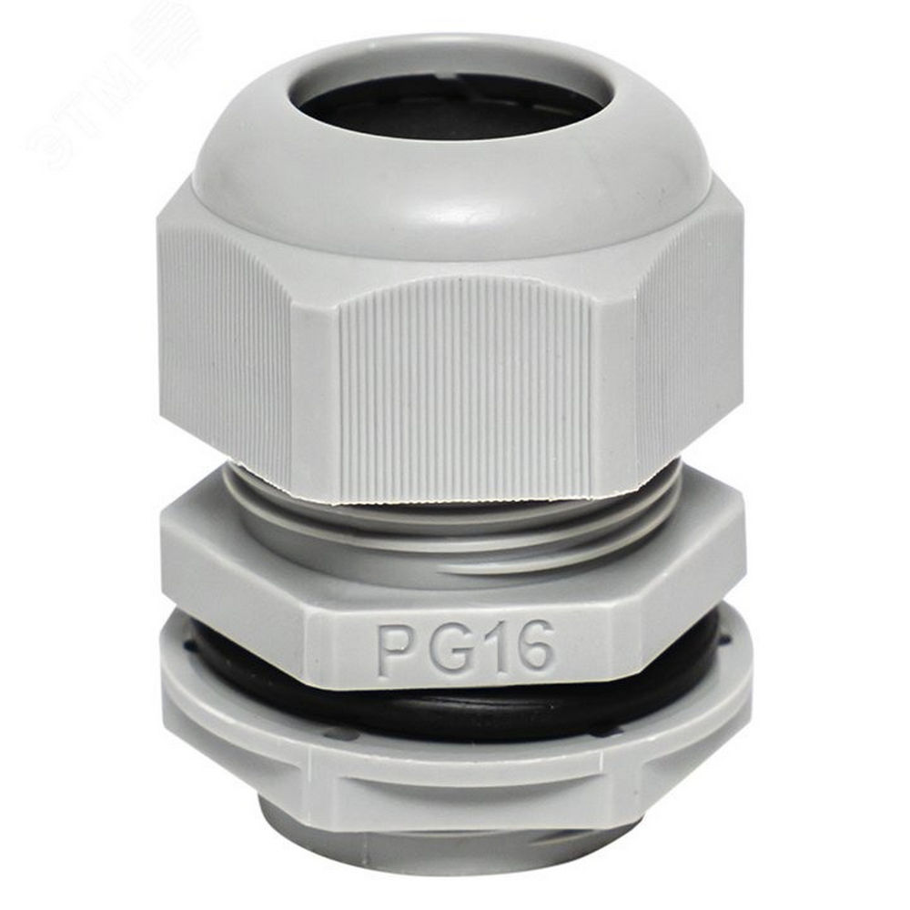Сальник EKF PROxima PG16, IP54, диаметр отверстия - 21 мм, для кабеля диаметром 10-14 мм, материал корпуса - полиамид, 2 шт.