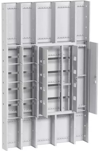 Устройства этажные металлические EKF Basic УЭРВ IP31 4 кв., количество модулей - 36, цвет - светло-серый