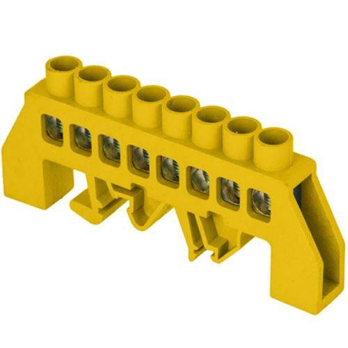 Шины нулевые изолированные EKF PROxima N 8x12 мм, 6-16 отверстий, желтый нейлоновый корпус комбинированный