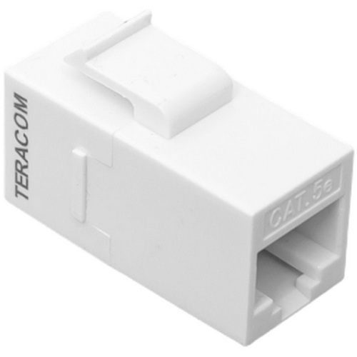 Адаптеры проходные EKF TERACOM TRC-INLC-KSTN категория 5E, тип Keystone, неэкранированный, 2 порта RJ45, цвет - белый