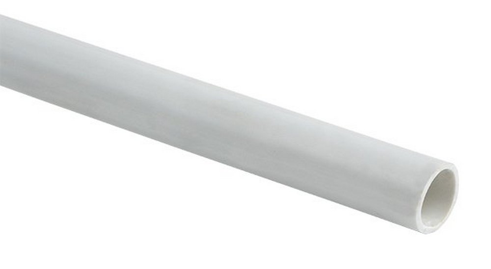 Труба гладкая EKF Plast Дн32 L2 жесткая, внешний диаметр 32 мм, материал - ПВХ, стержень 2 м, цвет белый