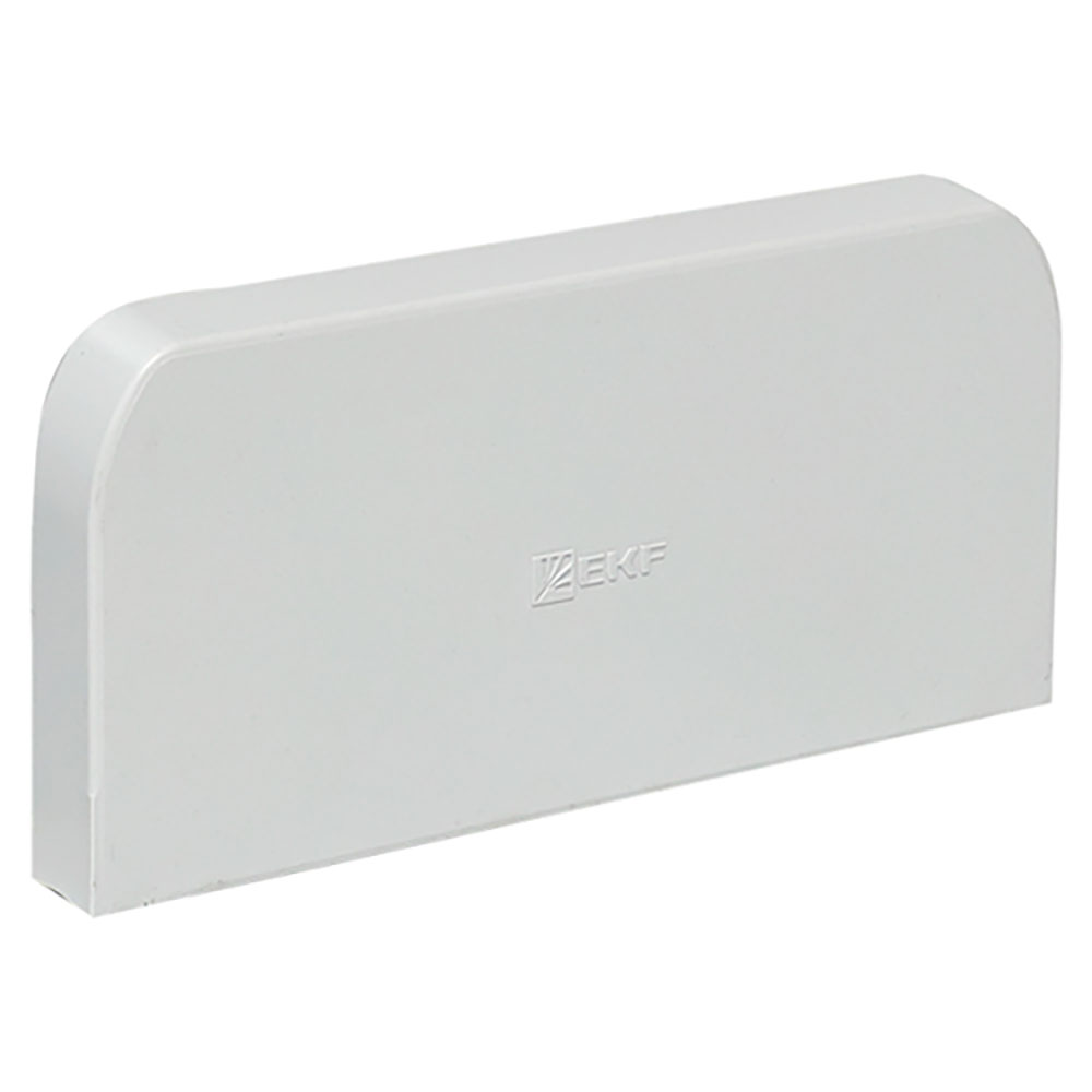 Заглушка EKF C-Line 105х50х10 комплект из 2 шт, для парапетного кабель-канала, материал – пластик, IP40, цвет – белый