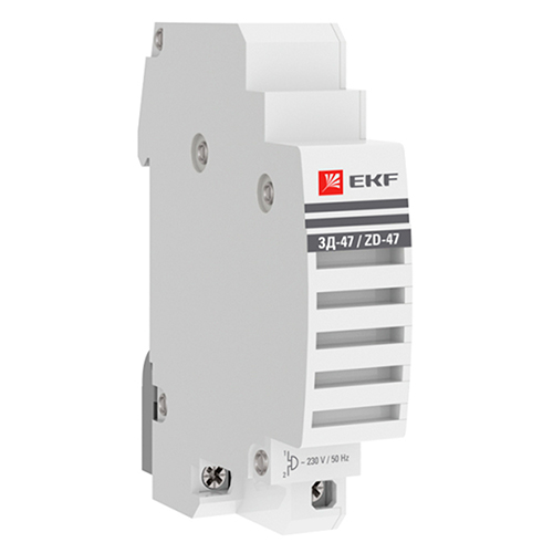 Звонки EKF PROxima ЗД-47 на DIN-рейку, номинальный ток - 0.5А, cтепень защиты - IP20