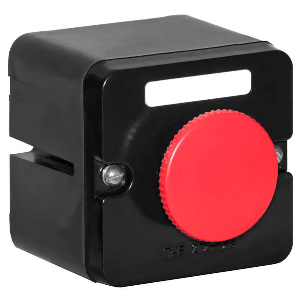 Пост кнопочный Электродеталь ПКЕ-222/1.1К.С.Гр красная кнопка-гриб ″Стоп″, 10А, 660/440В, IP54, У2