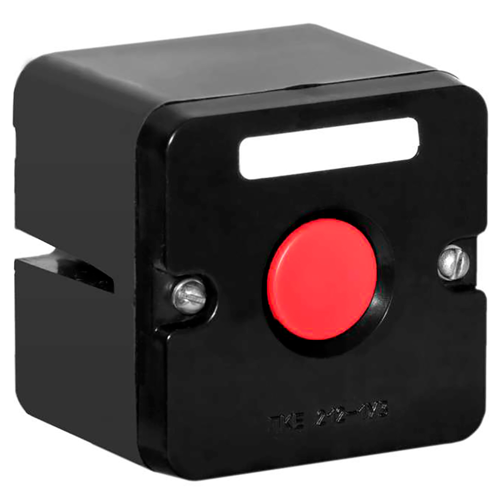 Пост кнопочный Электродеталь ПКЕ-212/1.1К.С красная кнопка ″Стоп″, 10А, 660/440В, IP40, У3