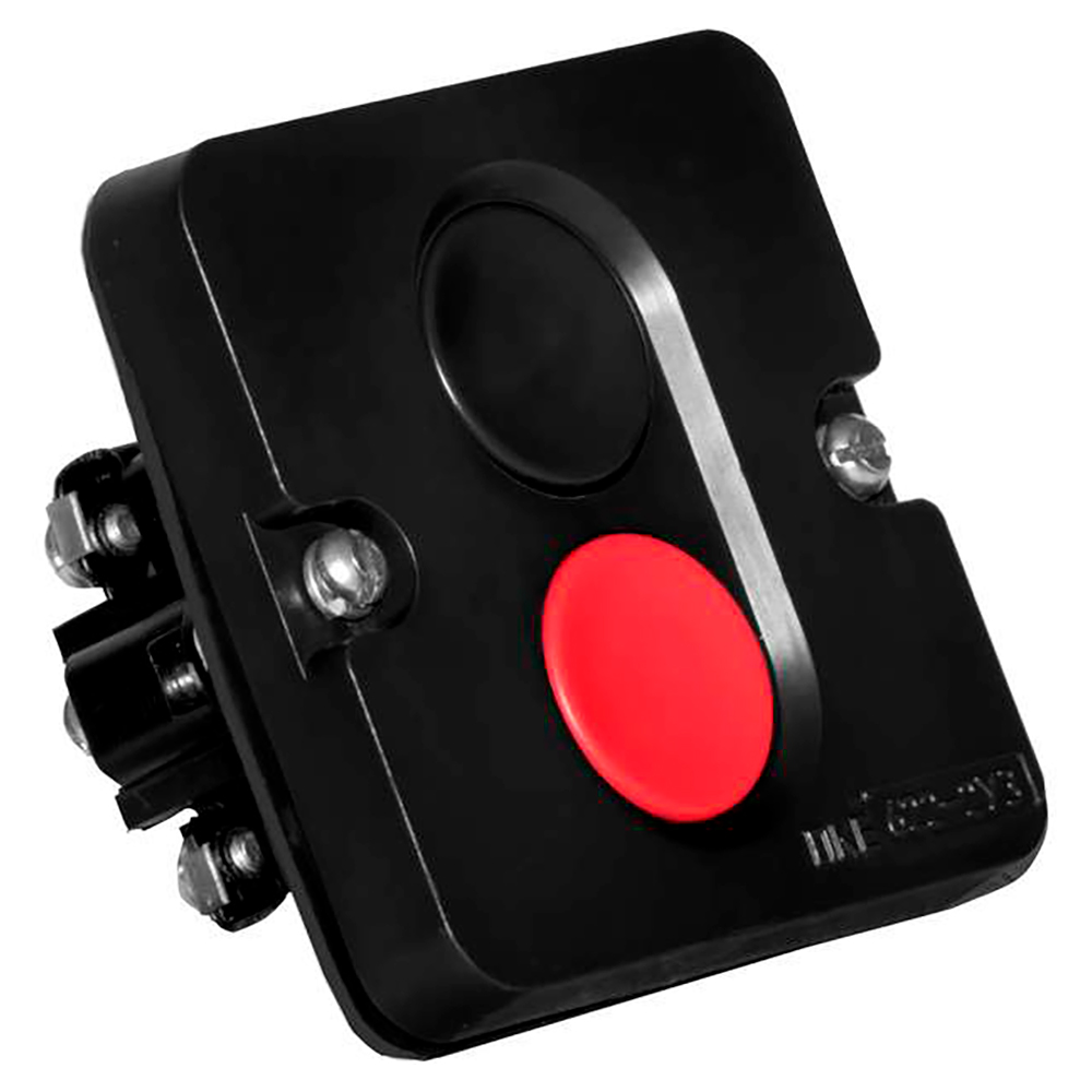 Пост кнопочный Электродеталь ПКЕ-622/2.1Ч.1К черная и красная кнопки ″Пуск-Стоп″, скрытой установки, 10А, 660/440В, IP54, У2