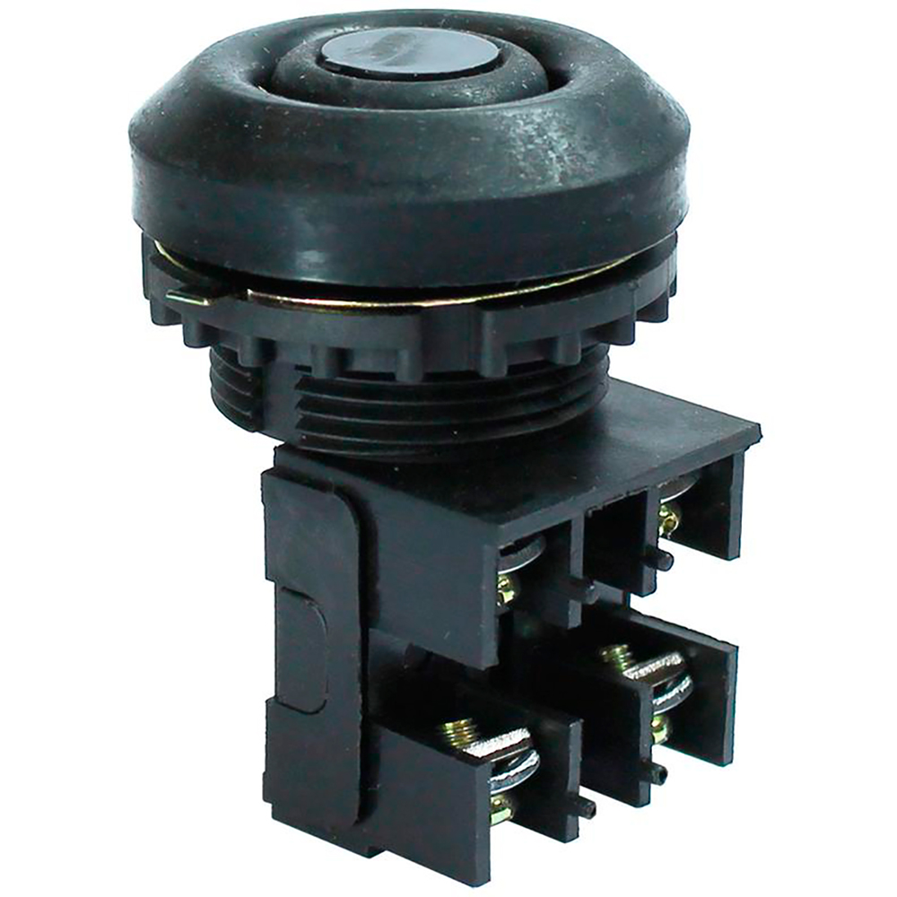 Выключатель кнопочный Электротехник ВК30-10-11110-54 У2 толкатель цилиндрический, контакты 1НО+1НЗ, 10А, 660/440В, IP54, цвет – черный