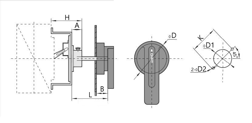 Механизм CHINT ERH-M5 ручного управления, типоразмер 800, серия выключателя NXM (R)
