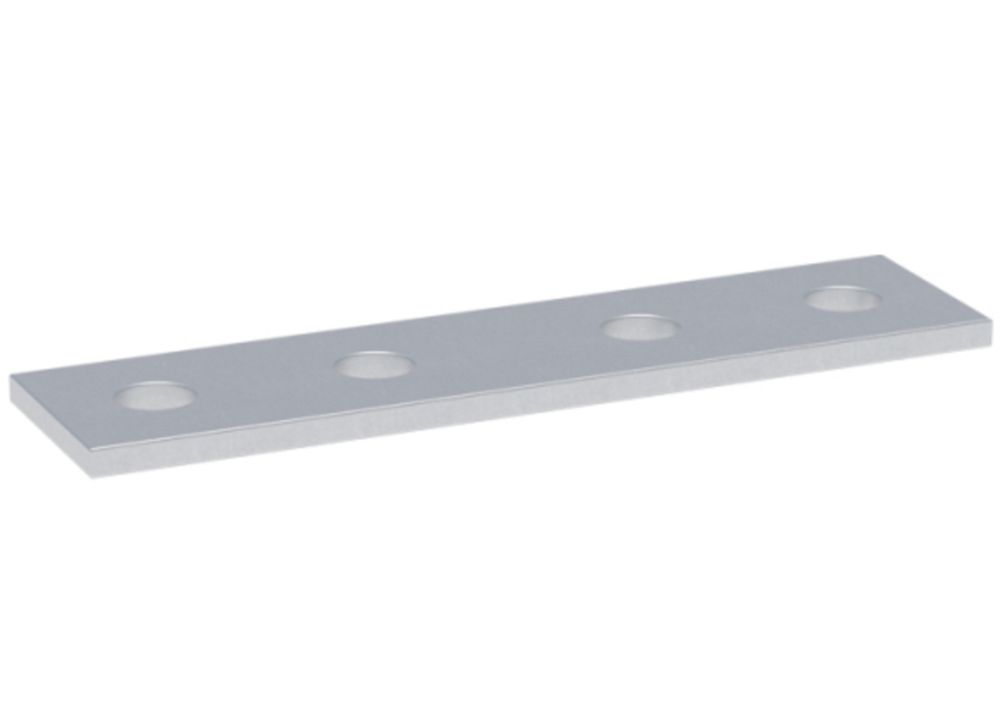 Пластина EKF STRUT-система S-Line 4 отверстия Ø13 мм, высота - 5 мм, ширина - 40 мм, длина - 160 мм, толщина - 5 мм, материал - сталь, покрытие - горячее цинкование погружением, цвет - светло-серый