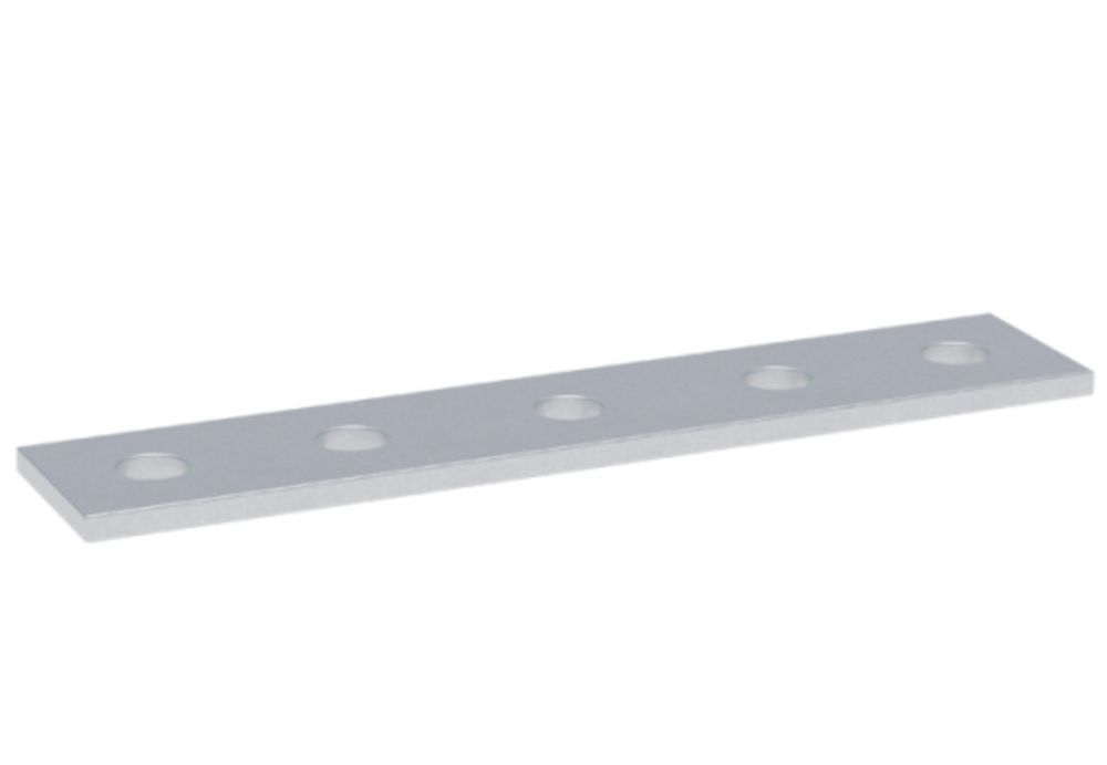 Пластина EKF STRUT-система S-Line 5 отверстий Ø13 мм, высота - 5 мм, ширина - 40 мм, длина - 200 мм, толщина - 5 мм, материал - сталь, покрытие - горячее цинкование погружением, цвет - светло-серый