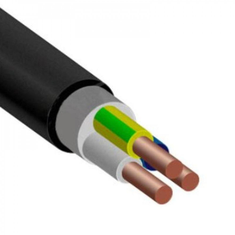 Кабель ПромЭл ВВГнг(А)-LS 3х2.5 ОК (N PE) количество жил - 3, напряжение - 660 В, сечение - 2.5 мм2, материал изоляции - поливинилхлорид, цвет - черный