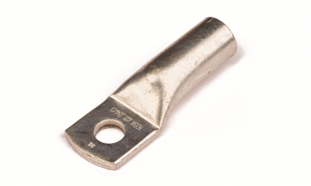 Наконечник кольцевой DKC ТМЛ-DIN 16, сечение 16 мм2, под болт М8, материал - медь, упаковка 100 шт, цвет - серый