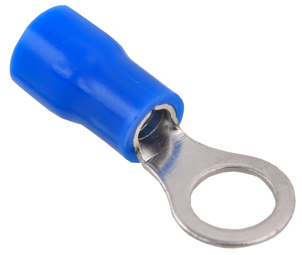Наконечник кольцевой GENERICA НКИ 2-3, изолированный, сечение 2-3 мм2,  диаметр кольца 3.2 мм, материал - латунь, упаковка 100 шт, цвет - синий