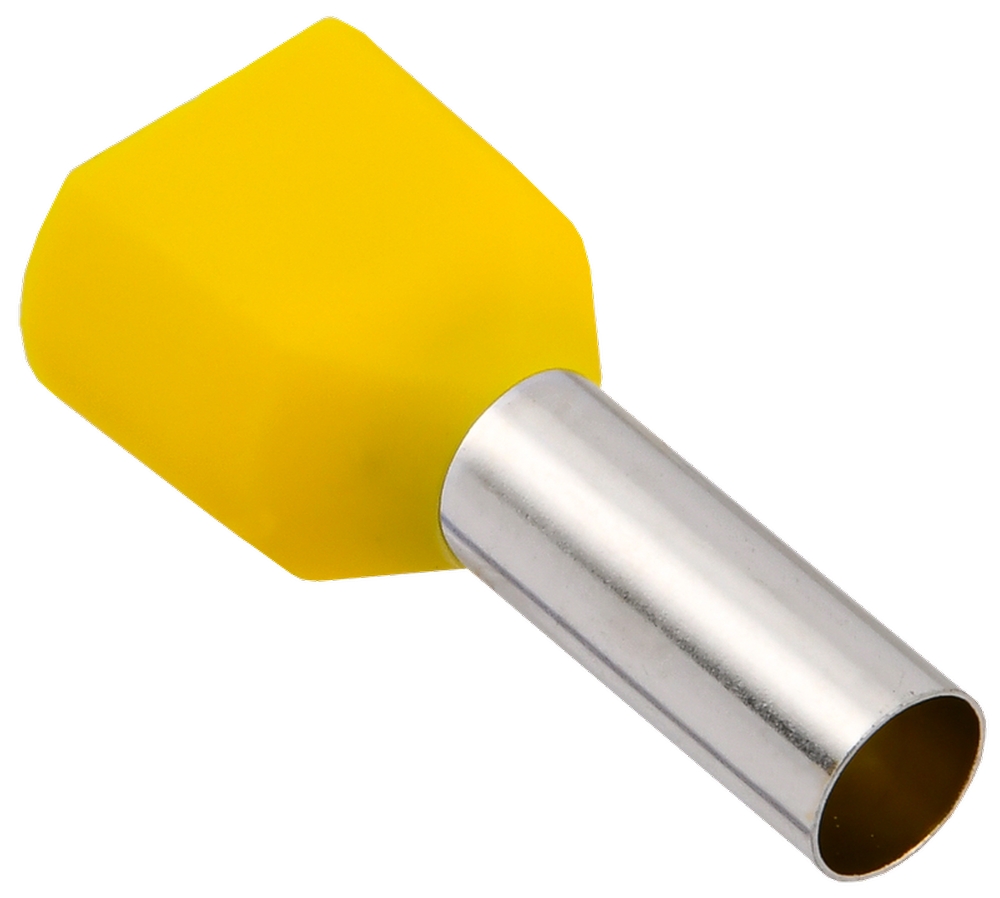 Наконечник втулочный GENERICA НШВИ2 6-14 изолированный, сечение 6 мм2, длина контакта 14 мм, материал - латунь, упаковка 100 шт, цвет - желтый