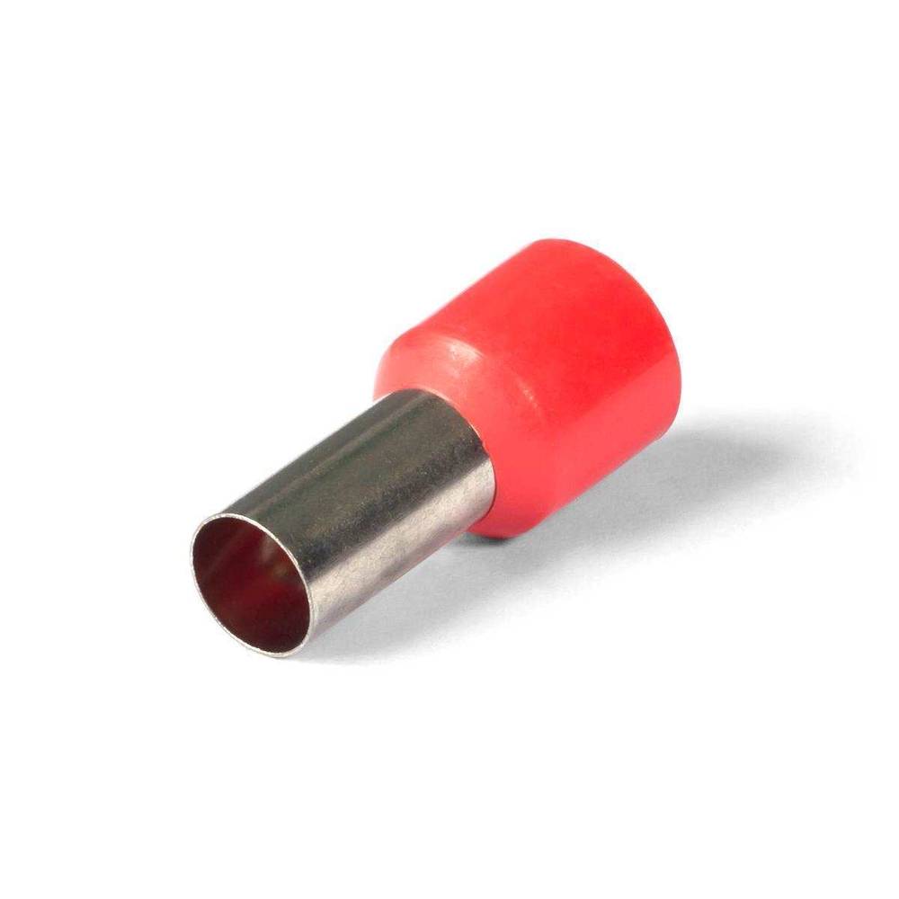 Наконечник втулочный КВТ НШВИ 35-16 штыревой, изолированный, сечение 35 мм2, длина контакта 16 мм, материал - медь, цвет - красный
