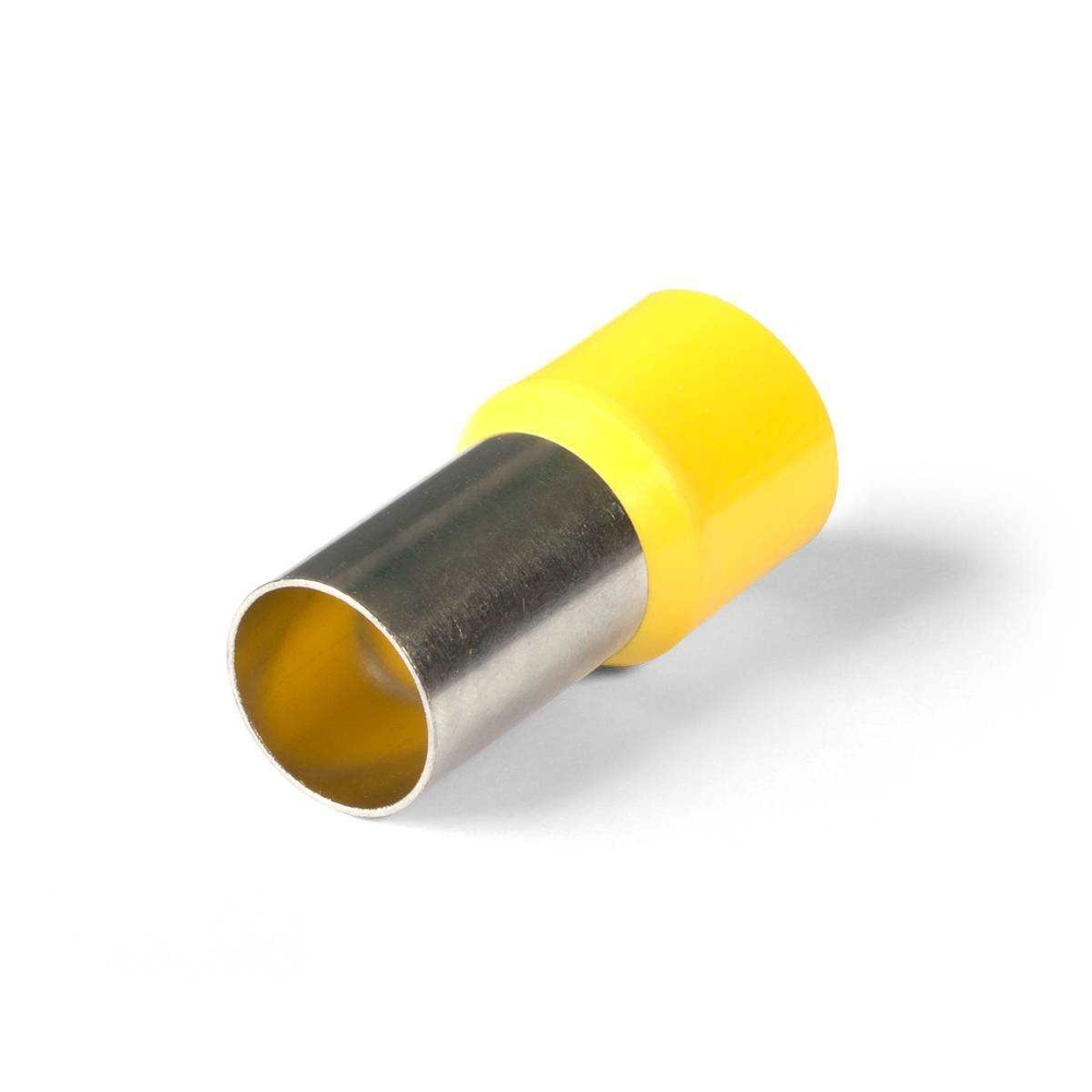 Наконечник втулочный КВТ НШВИ 70-20 штыревой, изолированный, сечение 70 мм2, длина контакта 20 мм, материал - медь, цвет - желтый