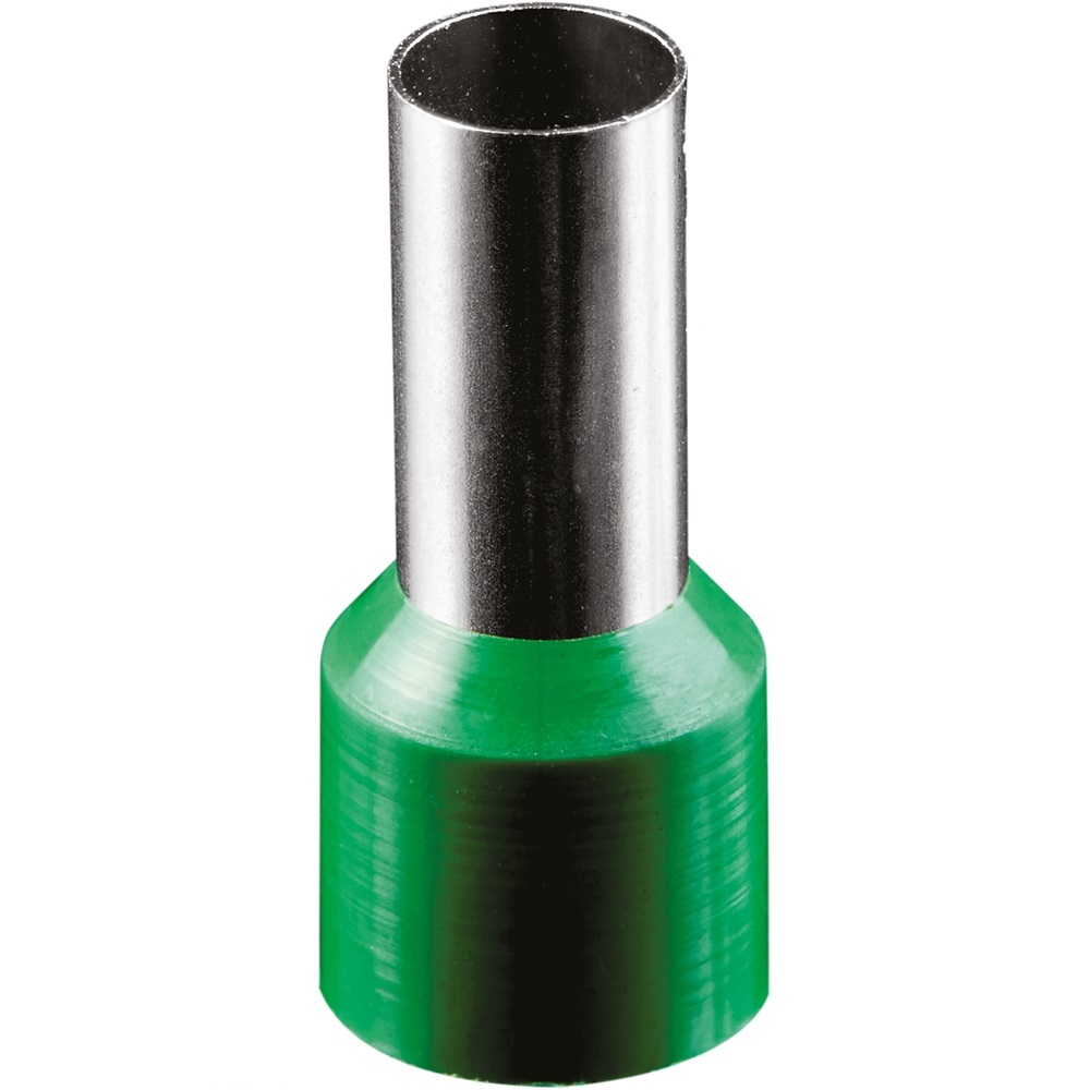 Наконечник-гильза втулочный NAVIGATOR NET НШвИ 16-12, изолированный, сечение 16 мм2, длина контакта 12 мм, материал - латунь, упаковка 50 шт, цвет - зеленый