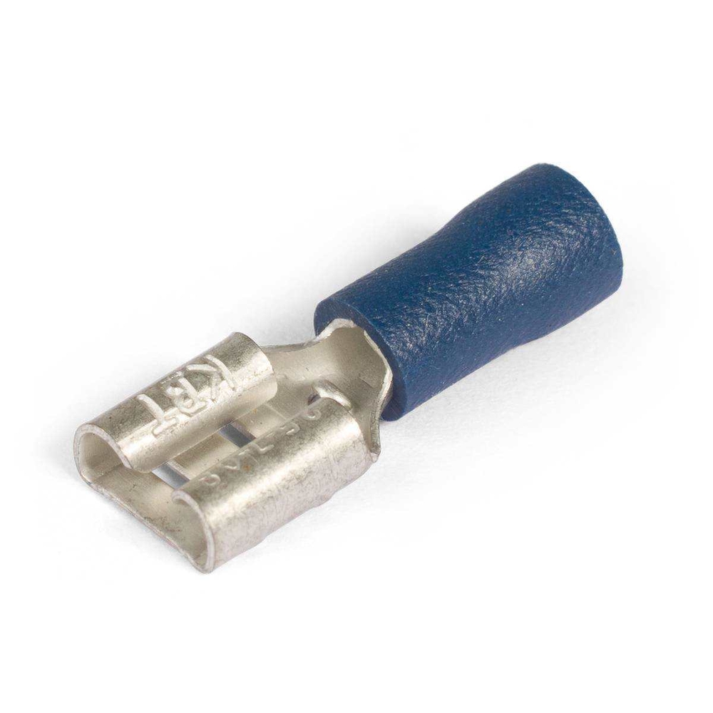 Разъем плоский КВТ РПИ-М 2.5-(4.8), сечение 1.5 мм2, длина 19.2 мм, материал - латунь, цвет - синий