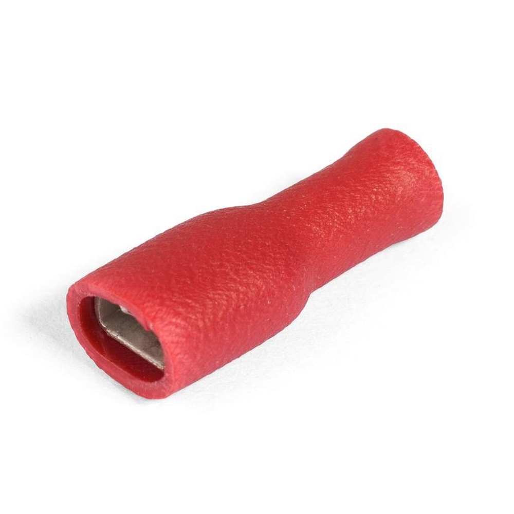 Разъем плоский КВТ РППИ-М 1.5-(4.8), сечение 1.5 мм2, длина 20.5 мм, материал - латунь, цвет - красный