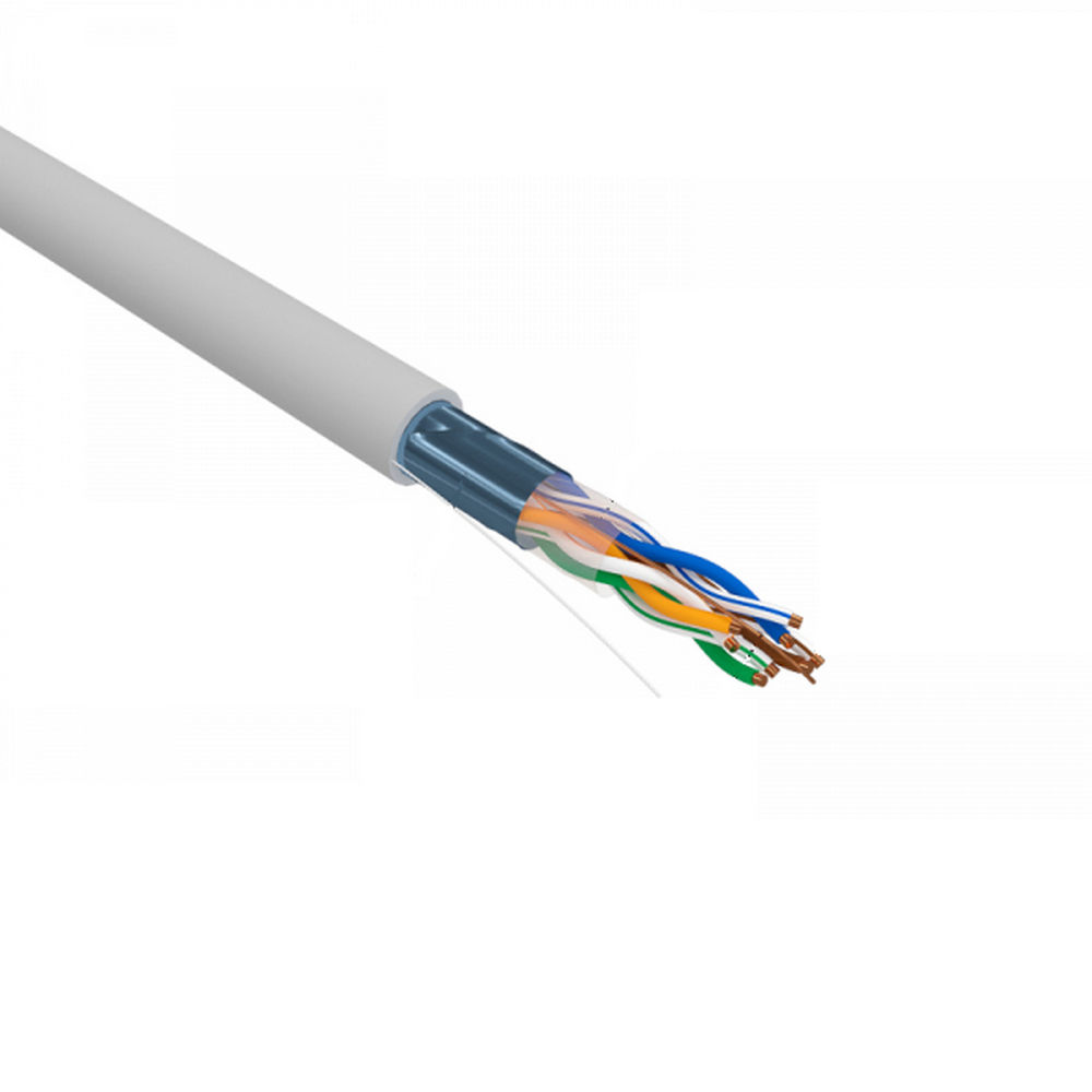 Витая пара REXANT F/UTP 4x2x24AWG, длина - 305 м, категория - 5e, количество пар - 4, сечение - 0,5 мм2, цвет - серый, материал оболочки - PVC 