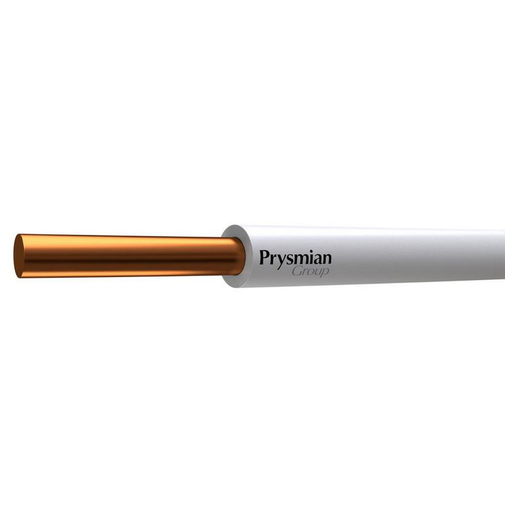 Провод РЭК-PRYSMIAN ПуВнг(А)-LS 1х0.5 Б в бухте (м), количество жил - 1, напряжение - 450 В, сечение - 0,5 мм2, материал изоляции - поливинилхлорид, цвет - белый