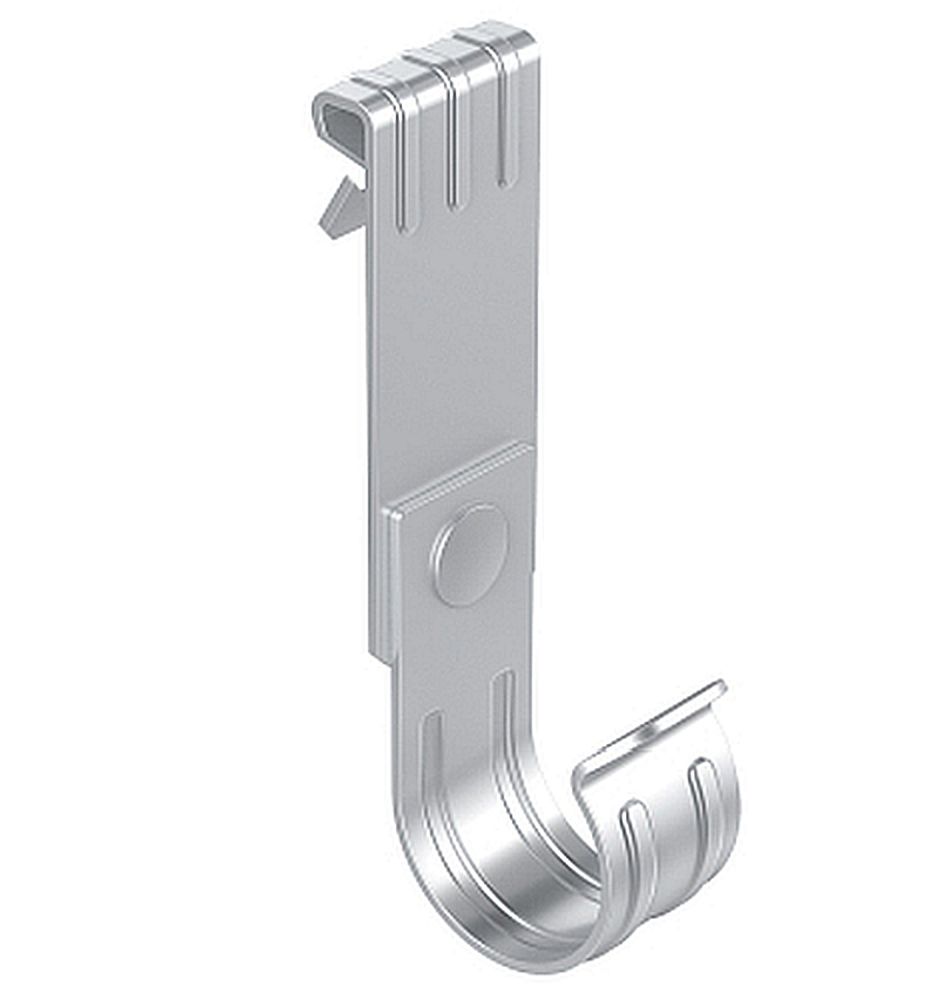 Зажим балочный EKF MF-LINE вертикальный под трубу 25 мм 1-5 мм, материал - сталь, покрытие - цинкованние по методу Сендзимира, цвет - светло-серый
