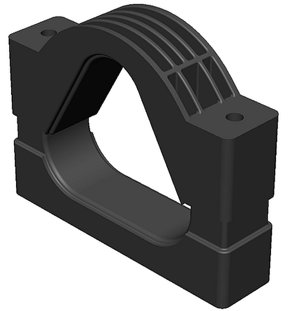 Крепление кабельное EKF групповое диаметр кабеля D 40-70 мм, материал - полимер, покрытие - лак, цвет - черный