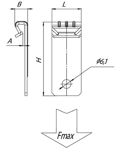 Зажим балочный EKF MF-LINE вертикальный 1-5 мм, нагрузка - 70 кг, материал - сталь, покрытие - цинкованние по методу Сендзимира, цвет - светло-серый