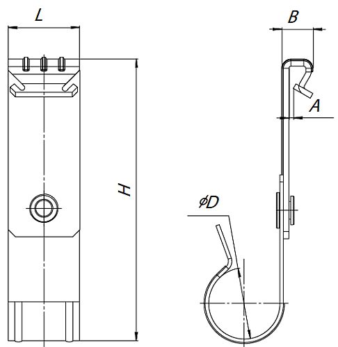 Зажимы балочные EKF MF-LINE вертикальные под трубу 20-32 мм, стальные, 1-5 мм, покрытие - цинкованние по методу Сендзимира, цвет - светло-серый