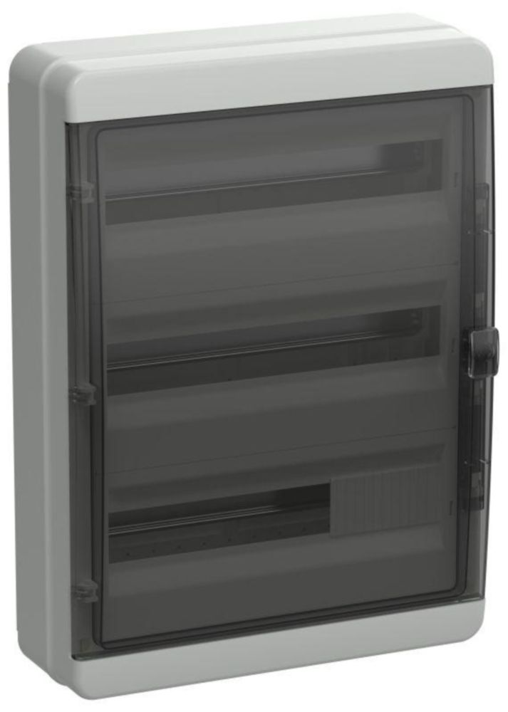 Корпус навесной IEK TEKFOR КМПн модулей-54, рядов-3, глубина - 153 мм, ширина - 408 мм, высота - 560 мм, IP65, материал - пластик, цвет - серый, черная прозрачная дверь