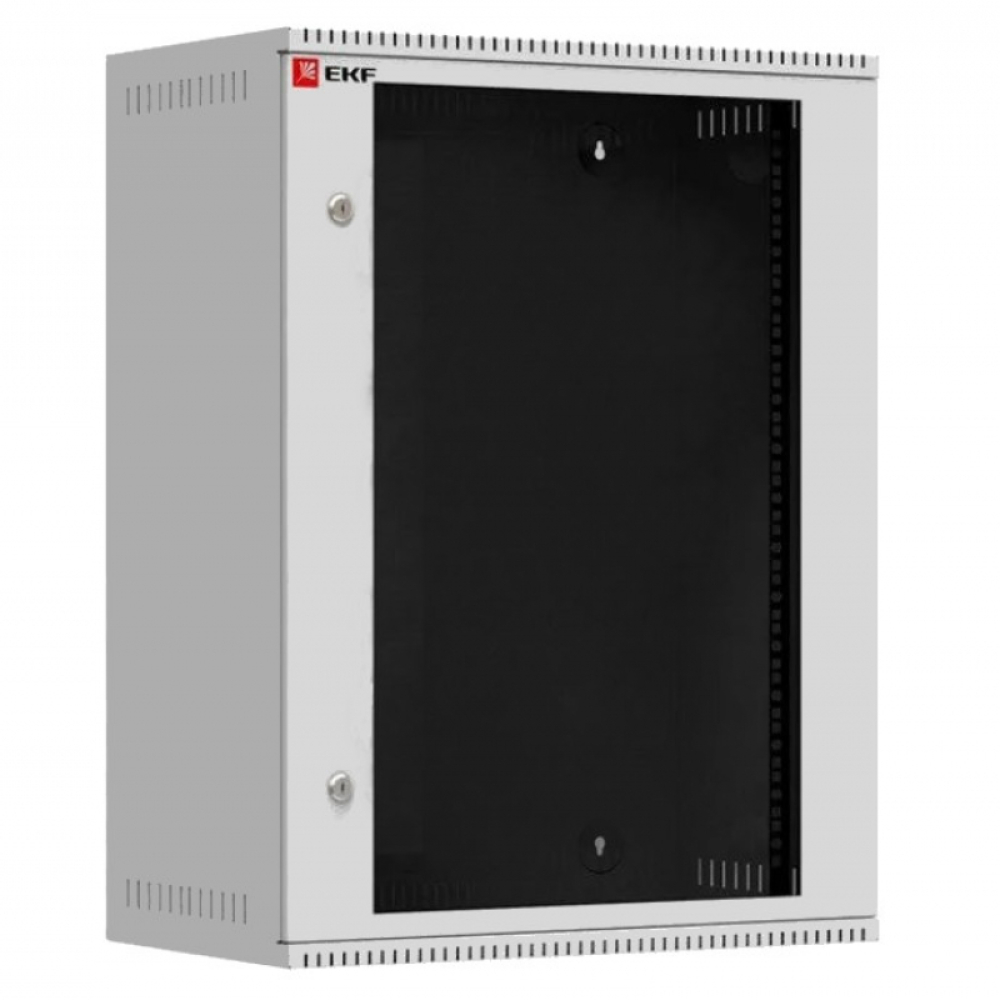 Шкаф телекоммуникационный EKF Astra ITB15G 15U 600x550 настенный, глубина - 550 мм, рабочая высота - 15U, дверь - стекло
