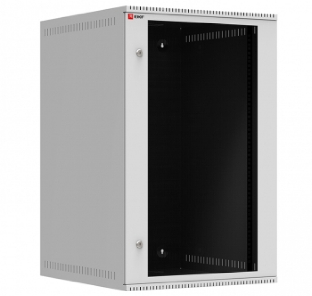 Шкаф телекоммуникационный EKF Astra ITB18G 18U 600x550 настенный, глубина - 550 мм, рабочая высота - 18U, дверь - стекло