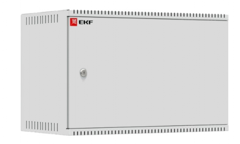 Шкаф телекоммуникационный EKF Astra ITB6M 6U 600x450 настенный, глубина - 450 мм, рабочая высота - 6U, дверь - металл
