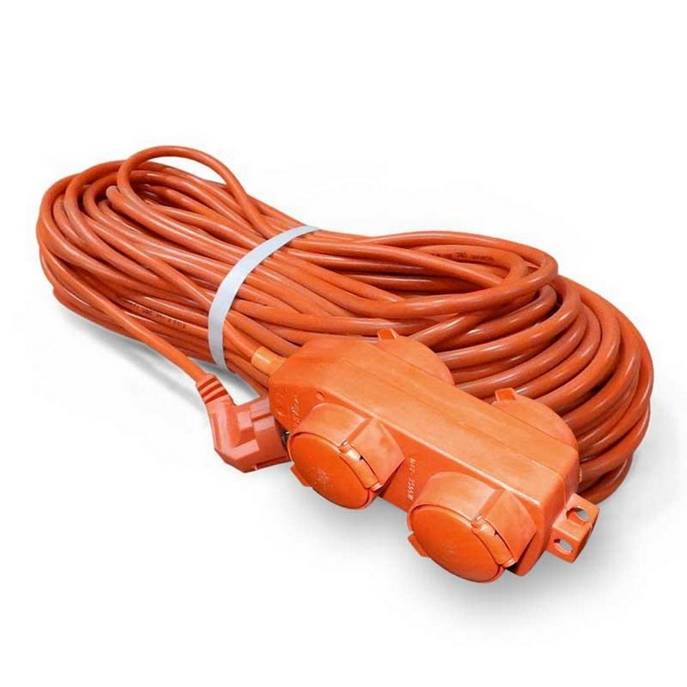 Удлинитель-шнур UNIVersal У16-040 ПВС, розетки - 4 шт, длина кабеля - 20 м, ток номинальный - 16 А, IP44, с заземлением, защитной крышкой