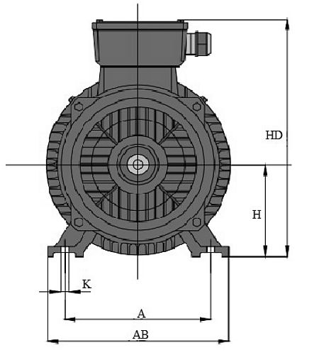 Электродвигатели общепромышленные ЭЛМАШ АИР225 трехфазные, асинхронные, полюсность - 2-12, мощность - 18.5-55 кВт, частота вращения - 500-3000 об/мин, напряжение - 380/660В-50Гц, корпус - чугун, монтажн. исп. - IM1081, с  короткозамкнутым  ротором