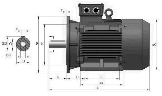 Электродвигатели общепромышленные ЭЛМАШ АИС200 трехфазные, асинхронные, полюсность - 2-6, мощность - 22-30 кВт, частота вращения - 1000-3000 об/мин, напряжение - 380/660В-50Гц, корпус - чугун, монтажн. исп. - IM2081, с  короткозамкнутым  ротором