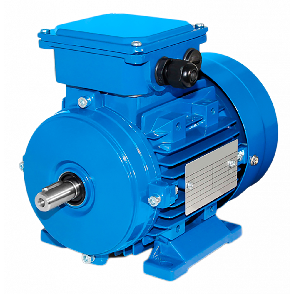 Электродвигатель общепромышленный ЭЛМАШ АИС 80B 6 полюсов, мощность 0.55 кВт, частота вращения 1000 об/мин, монтажное исполнение IM1081, корпус – алюминий, цвет – синий