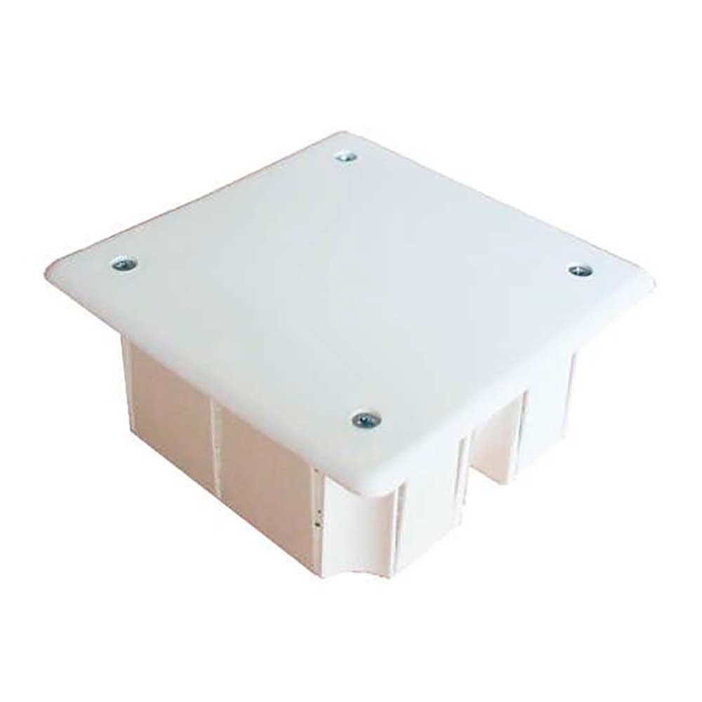 Коробка распределительная E.p.plast для скрытой проводки 92х92х40 мм, 8 вводов, IP20, с крышкой на винтах, белая