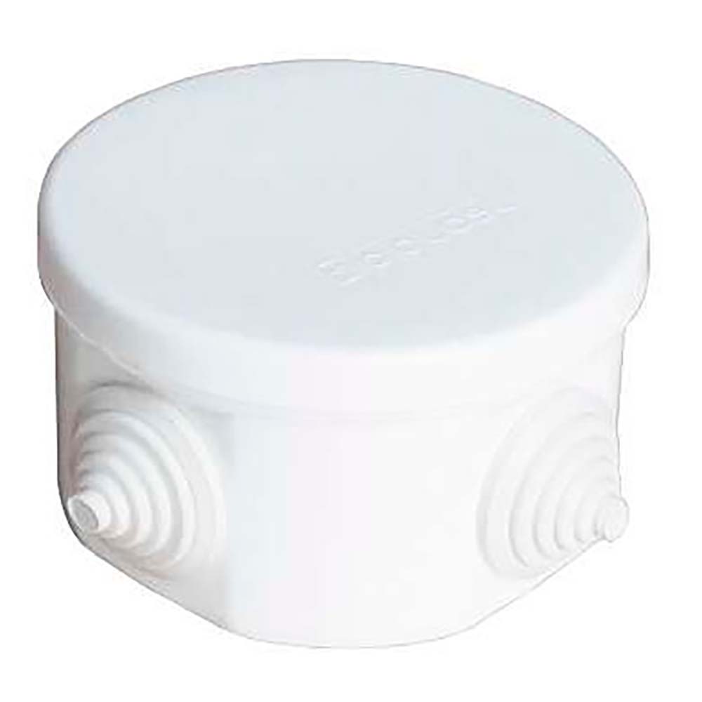 Коробка распределительная E.p.plast для открытой проводки 75х45 мм, 4 ввода, IP54, с кабельными муфтами, белая