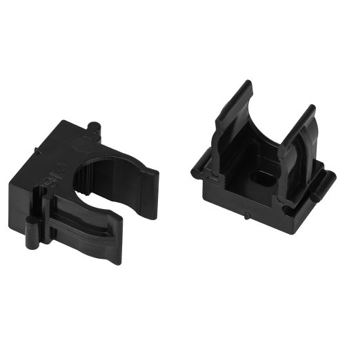 Крепеж-клипсы для труб ЭРА CLIP Дн16-50 материал - АБС пластик, для прямого монтажа пневмопистолетом, цвет - черный, упак. 25-100 шт.