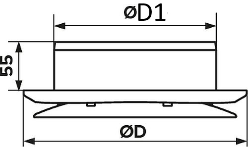 Анемостаты ERA АПП диаметр D=100-200 мм приточно-вытяжные регулируемые, с фланцем, корпус - пластик, цвет - белый